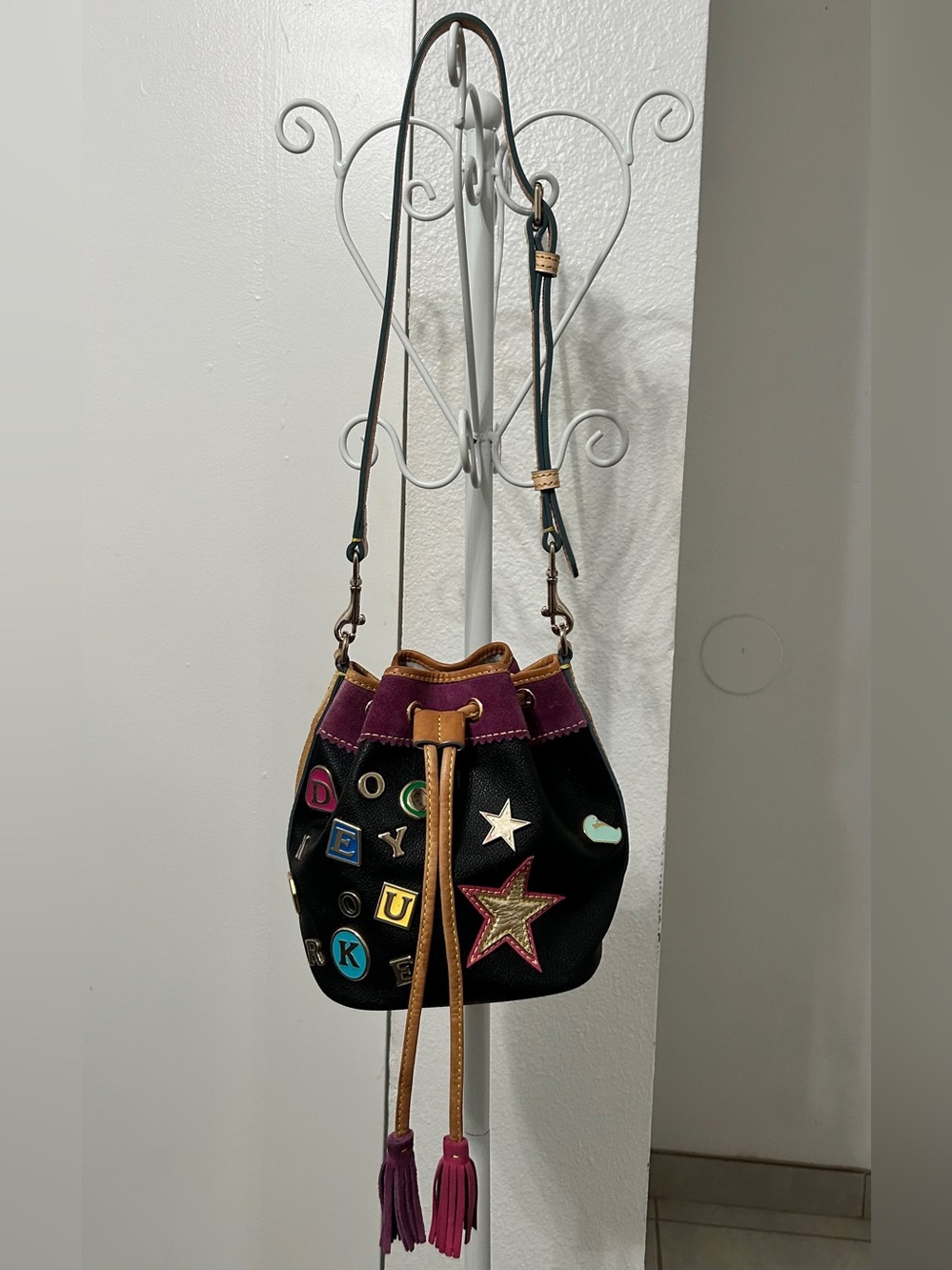 Dooney & Bourke x Lindsay Lohan Y2K charm bucket bag